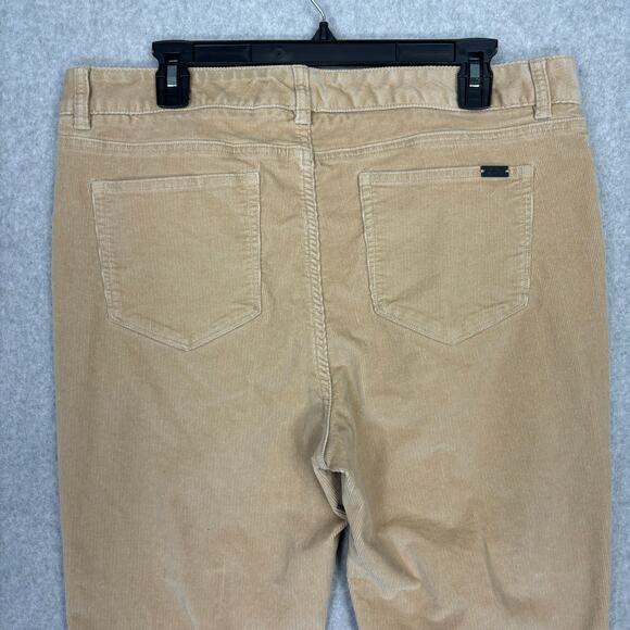 LL Bean Corduroy Pant Size 16 Tan Favorite Fit Stretch Academia Neutral Heritage - Picture 9 of 13